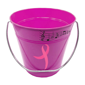 pink breast cancer bucket