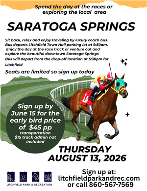 SARATOGA SPRINGS IN AUGUST